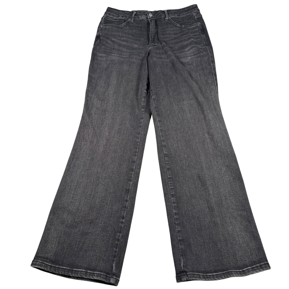 Judy Blue Straight Fit Jeans Womens 16W (FITS 32x32) Faded Black JB88677 Stretch